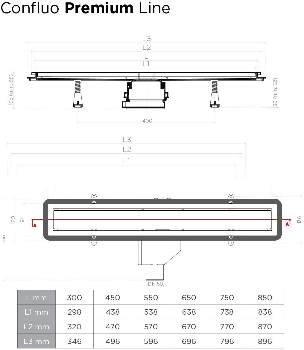 Душевой лоток Pestan Confluo Premium White Glass Line 13000280, 300мм - фотография № 14