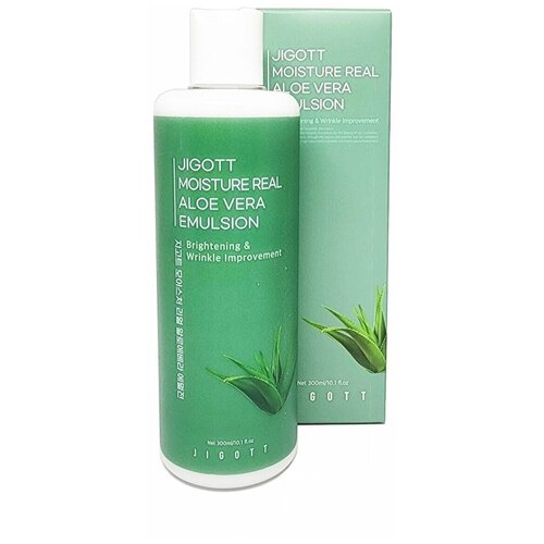 Эмульсия с экстрактом алоэ вера увлажняющая JIGOTT Moisture Real Aloe Vera Emulsion 300ml увлажняющая эмульсия для лица с экстрактом алоэ вера aloe vera moisture emulsion 180мл