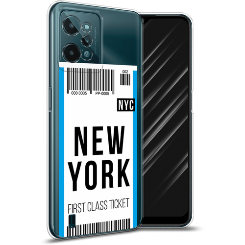 Силиконовый чехол на Realme C31 / Реалми C31 Билет в Нью-Йорк, прозрачный силиконовый чехол на realme 6 pro реалми 6 про билет в нью йорк прозрачный