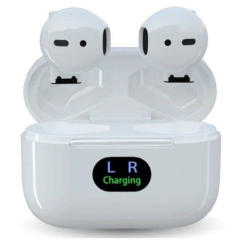 Беспроводные наушники Bluetooth с микрофоном сенсорное управление индикатор заряда AMFOX WTS-53 белые гарнитура TWS для телефона Android 136700₽