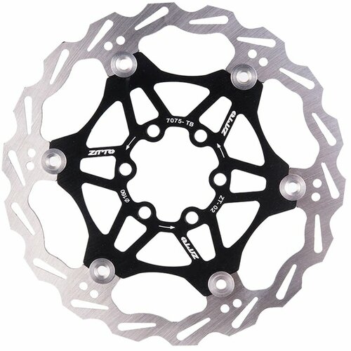 Ротор тормозной ZTTO, цвет черный/серебристый, 180 мм, 6 болтов в комплекте, ZTT-49-3 ротор тормозной ztto ztt 49 стальной 180 мм 6 болтов