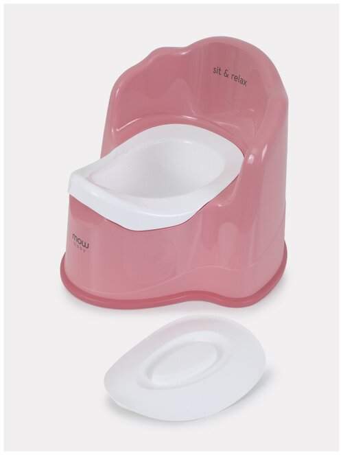 Горшок детский со спинкой MOWbaby Potty арт. MB080302, розовый