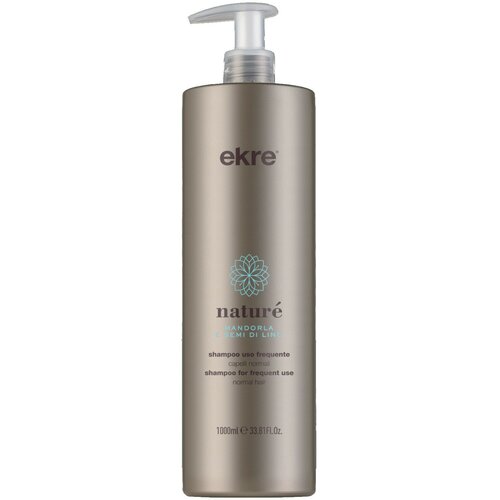 Шампунь для волос для ежедневного пользования с экстрактом миндаля и семян льна Frequent Ekre 1000 мл