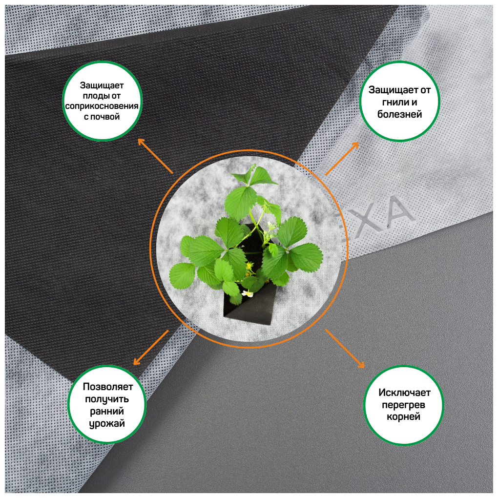 Материал мульчирующий 80 г/м2, Агротекс - фотография № 5