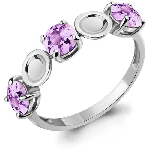 фото Кольцо diamant online, серебро, 925 проба, аметист, размер 18