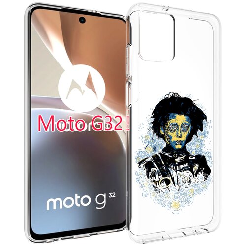 Чехол MyPads парень черно-белый абстракция для Motorola Moto G32 задняя-панель-накладка-бампер чехол mypads тор абстракция для motorola moto g32 задняя панель накладка бампер