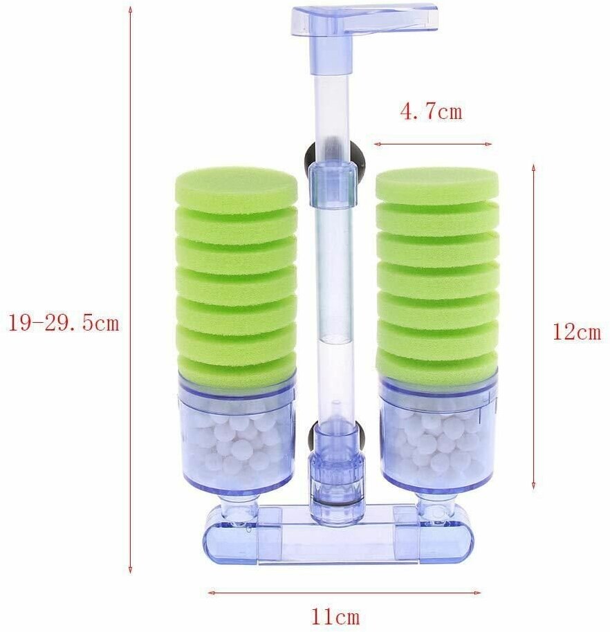 Фильтр для аквариума XY2882, аэролифтный фильтр работает от компрессора.