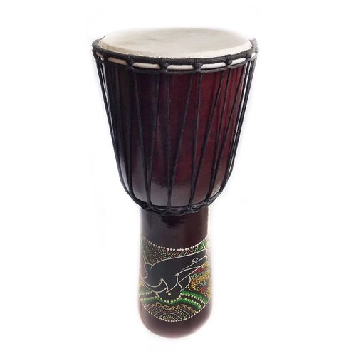 Музыкальный инструмент Барабан Джембе Индонезия 40 см/ ударный инструмент Бали рисунок (в точку) TATImarket