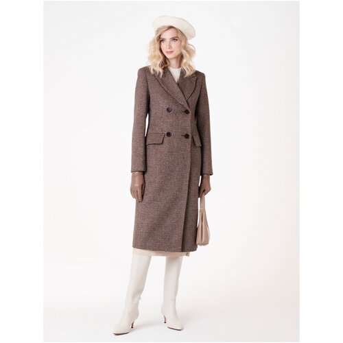 фото Пальто женское zarya mody м-937 мальта (коричневый, 46 (164-92-100))