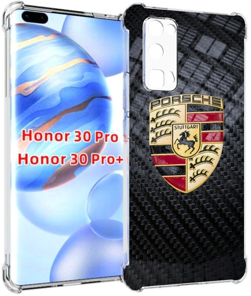 Чехол задняя-панель-накладка-бампер MyPads порше porsche 3 мужской для Huawei Honor 30 Pro/Honor 30 Pro plus + (EBG-AN10) противоударный