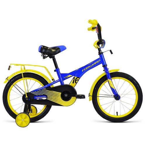 Детские велосипеды и самокаты Forward Детский велосипед FORWARD CROCKY 16 (2022), 16 синий/желтый 