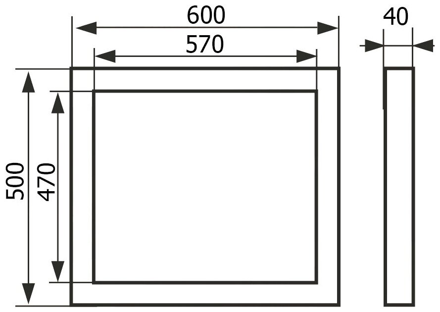Ревизионный люк D6050 CERAMO настенный под плитку EVECS серебристый - фотография № 8