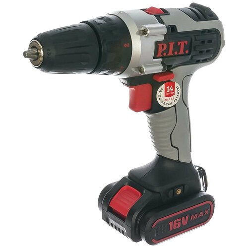 Шуруповерт PIT PSR16-C мастер 14 В 2 Li акк 15 Ач 2 скорости 28 Нм быстрая зарядка кейс фиксация шпинделя новый дизайн 402600₽
