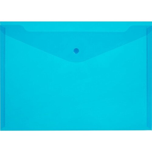 Папка-конверт Attache на кнопке А4 синяя 0.15 мм 10 штук в упаковке, 859087