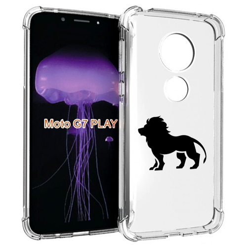 Чехол MyPads Лев для Motorola Moto G7 Play задняя-панель-накладка-бампер