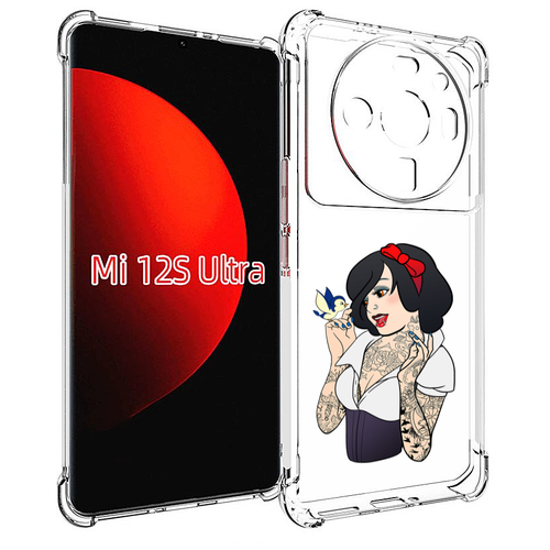 Чехол MyPads принцесса-тату женский для Xiaomi 12S Ultra задняя-панель-накладка-бампер чехол mypads снежная принцесса женский для xiaomi 12s ultra задняя панель накладка бампер