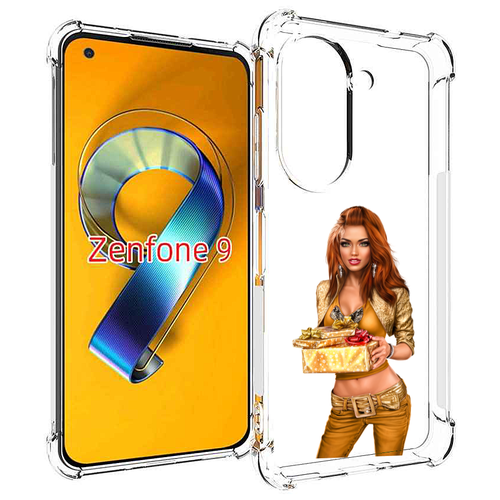 Чехол MyPads золотая-девочка-с-подарком женский для Asus Zenfone 9 (AI2202) задняя-панель-накладка-бампер чехол mypads модная девочка из микки мауса женский для asus zenfone 9 ai2202 задняя панель накладка бампер