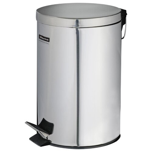 Ведро-контейнер для мусора OfficeClean Professional, 20 л, нержавеющая сталь, хром (277569)