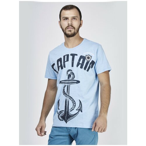 Футболка NAUTICA, размер 48, голубой