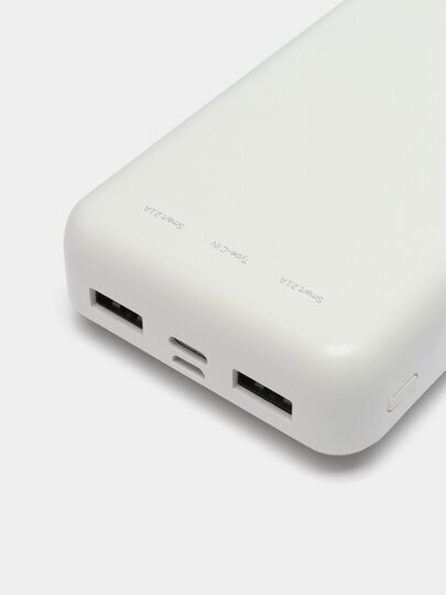 Аккумулятор внешний универсальный More Choice 20000mAh 2USB 2.1A White - фото №17