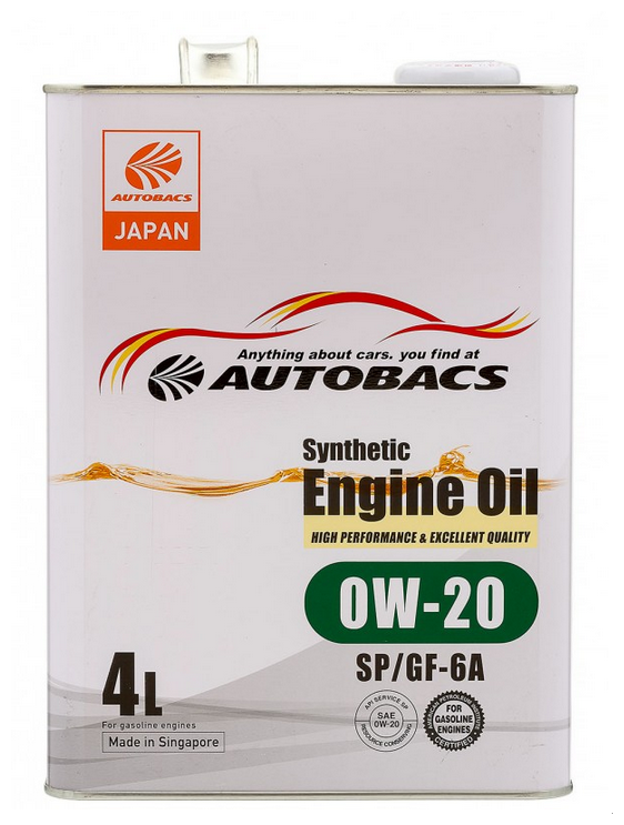 Моторное масло Autobacs Engine Oil Synthetic 0W20 SP/GF-6A (4л)