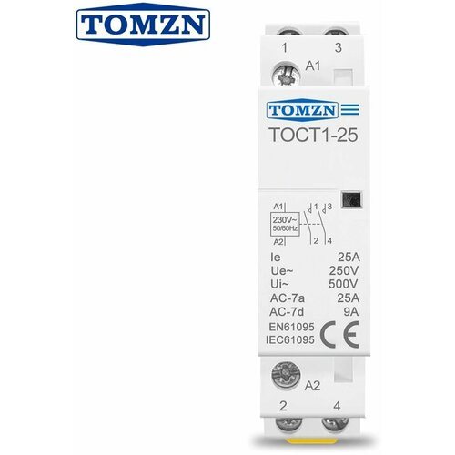 Контактор модульный TOMZN TOCT1-25 25А 2P 230В NO нормально открытый