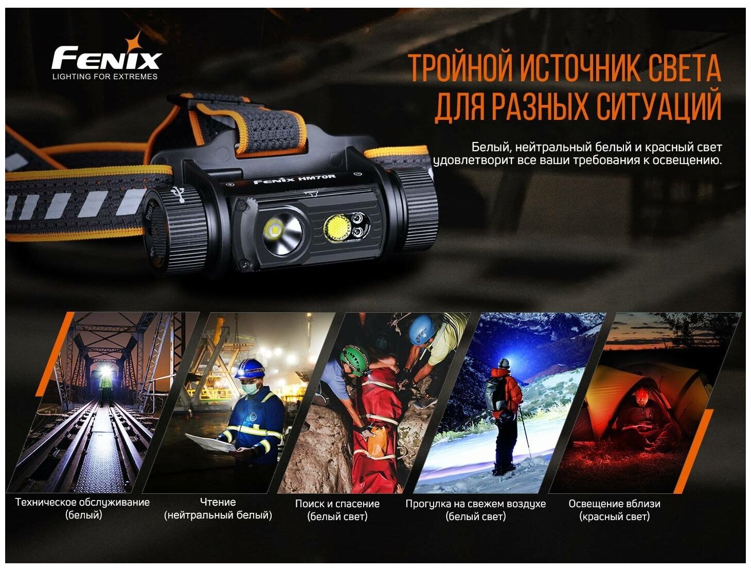 Налобный фонарь Fenix HM70R - фото №17