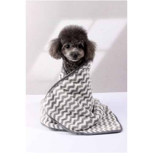 Полотенце для кошек, для собак SMART ANIMAL (Серый, 75*35 см) printio полотенце 35×75 см puggy