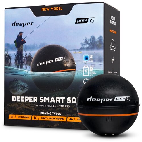 беспроводной эхолот deeper start dp2h10s10 Эхолот Deeper Smart Sonar Pro+ 2.0