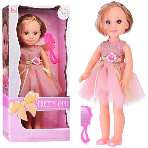 кукла модель кукла в красивом платье кукла модница кукла красотка подарок кукла в коротком платье fashion розовое платье Кукла LS1502-1 Красотка Катя в нарядном платье, в коробке
