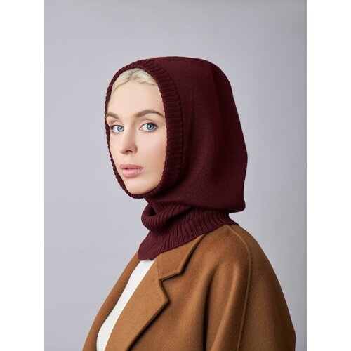 фото Платок-капюшон mankova, бордовый