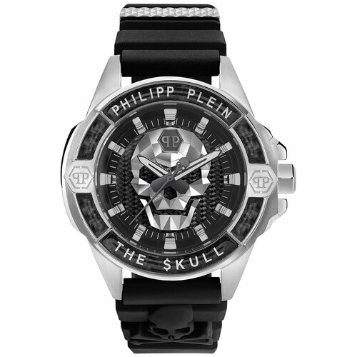 Наручные часы PHILIPP PLEIN Philipp Plein The Skull Carbon Fiber PWAAA1622, серебряный, черный