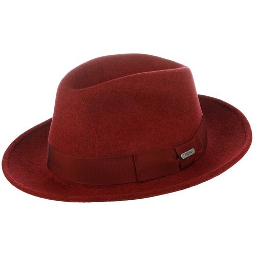 Шляпа Wigens, размер 57, бордовый 2020 new high quality fashion men wide brim wool felt fedora hats fashion lady imitate wool felt boater top jazz hat