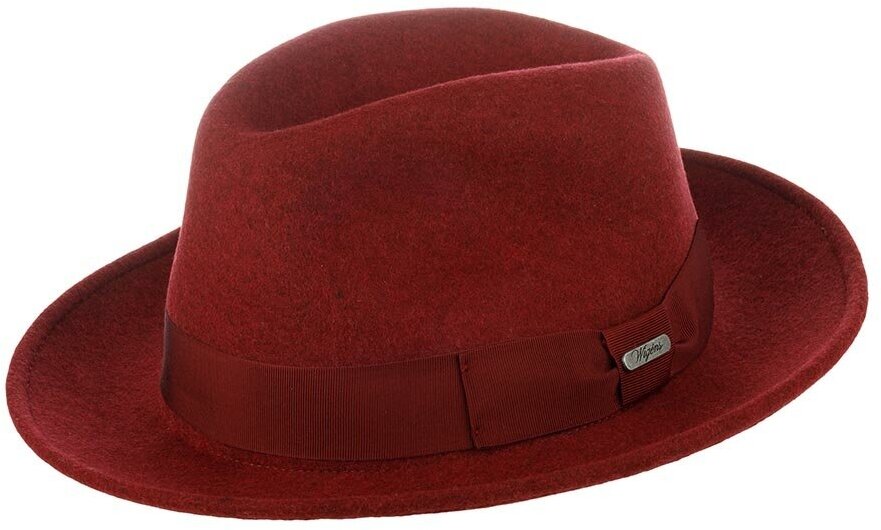 Шляпа федора WIGENS 140233 FEDORA WOOL HAT (бордовый) 