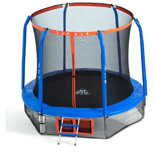 Батут DFC JUMP BASKET 14ft с внутренней сеткой и лестницей батут arland премиум 14ft с внутренней сеткой