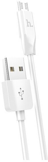 Кабель USB - microUSB Hoco X1 белый, 1м