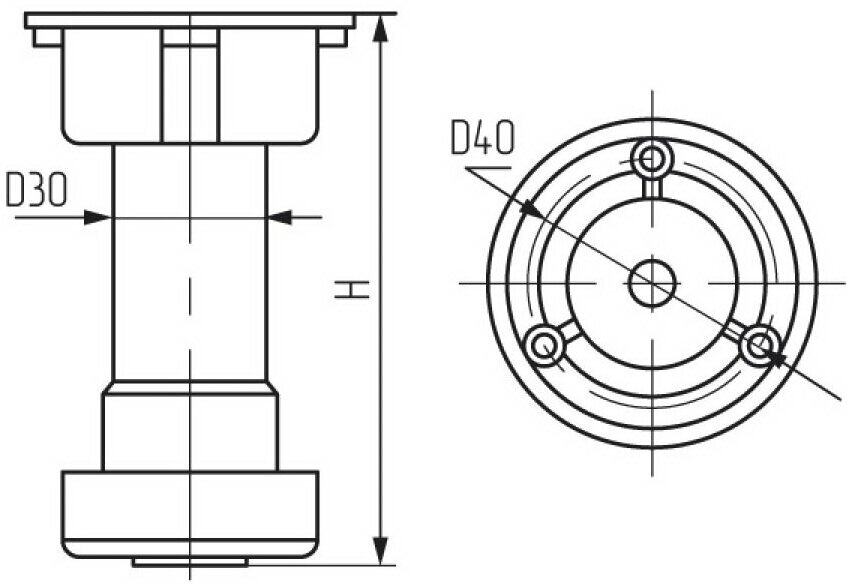 STARFIX Опора кухонная регулируемая Н100-120 мм белый SMF-7094