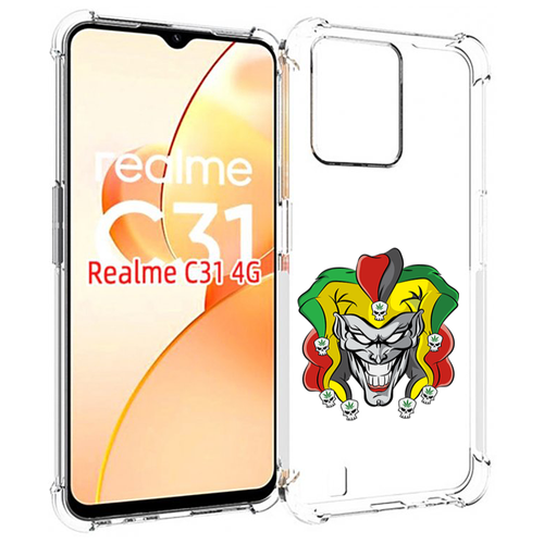 Чехол MyPads злодей-клоун для OPPO Realme C31 задняя-панель-накладка-бампер чехол mypads злодей клоун для oppo realme c31 задняя панель накладка бампер