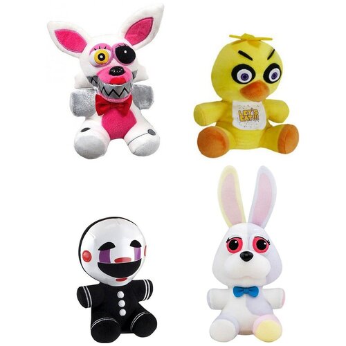 Мягкие игрушки аниматроники фнаф FNAF 4 в 1 (20 см)