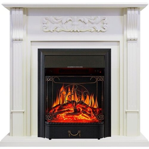 Каминокомплект Royal Flame Venice - Фактурный белый с очагом Majestic FX Black