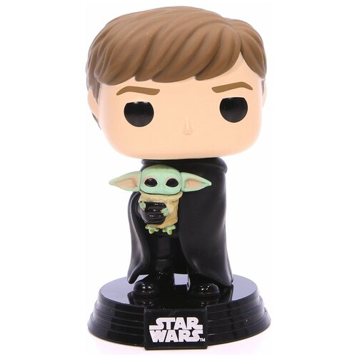 Фигурка Funko POP! Люк Скайуокер с Грогу (Luke Skywalker with Grogu) #482 yoda grogu bb 8 люк строительные блоки скайуокера блестящая кирпичная фигурка ahsoka tano статуэтки охранника храма tv6106 tv6105 игрушка