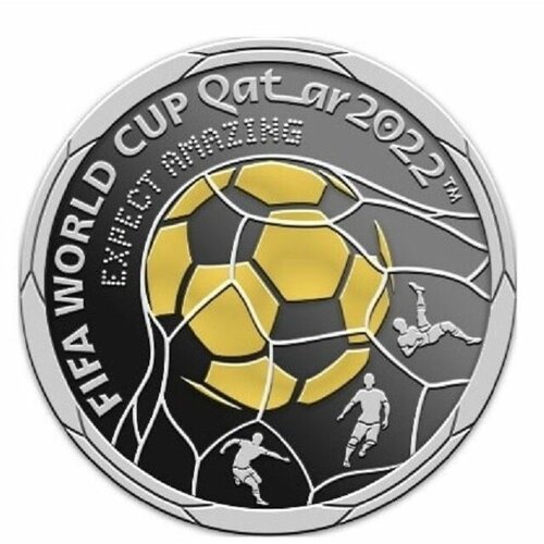 Серебряная монета 100 тенге 925 пробы Чемпионат мира по футболу в Катаре 2022. Казахстан, 2022 г. в. Proof