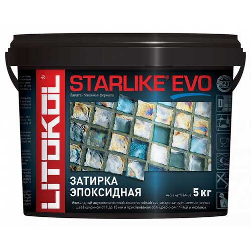 Затирка эпоксидная двухкомпонентная Litokol Starlike Evo S.113, Neutro, 5 кг