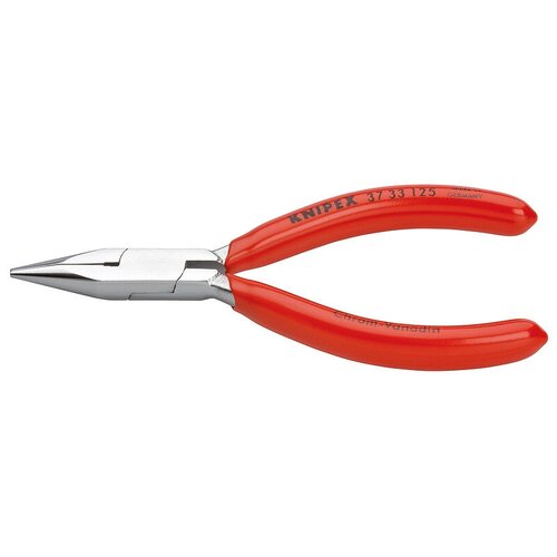 круглогубцы knipex kn 3741125 захватные прецизионные 125 мм фосф облив ручки Плоскогубцы захватные прецизионные, плоскокруглые губки, 125 мм, хром, обливные ручки Knipex KN-3733125