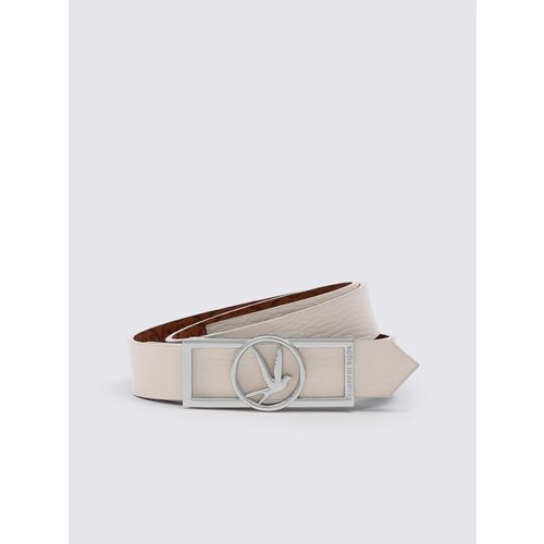 фото Ремень beautiful birds, размер 90, белый, бежевый