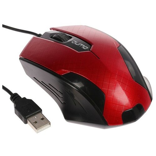 Мышь Qumo M14 Office проводная оптическая 3 кнопки 1000 dpi USB красная 55600₽
