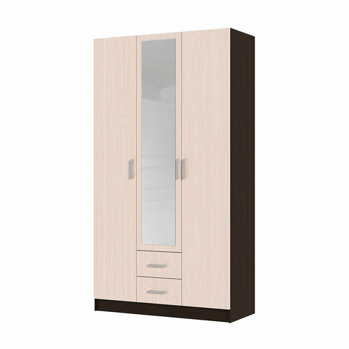 Шкаф 3-х ств Трио 1200*2200*500мм бежевый, венге