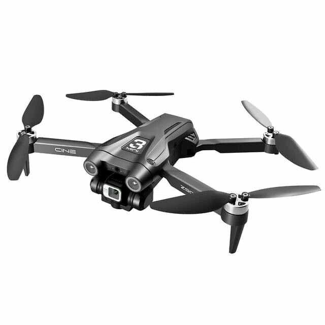 Квадрокоптер I3 MAX WiFi 2.4G, FPV mini c 2 камерами 4K HD, 3 АКБ, пульт, защита от столкновений. Дрон радиоуправляемый с телефона, бесколлекторный двигатель