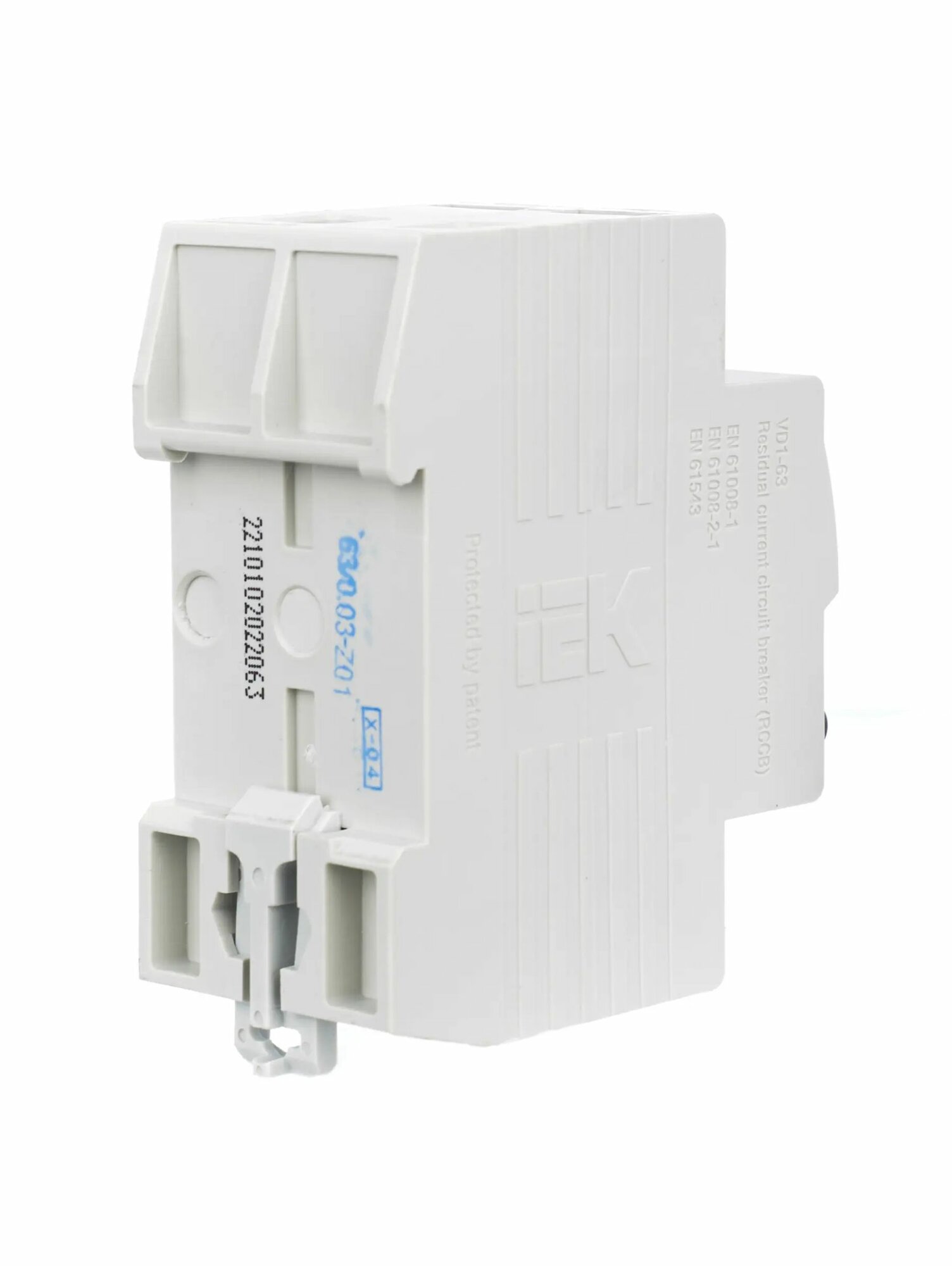 УЗО IEK ВД1-63 MDV10-2-063-030, дифференциальный, электромеханический, 63A, 30mA, 2 модуля — фото 1