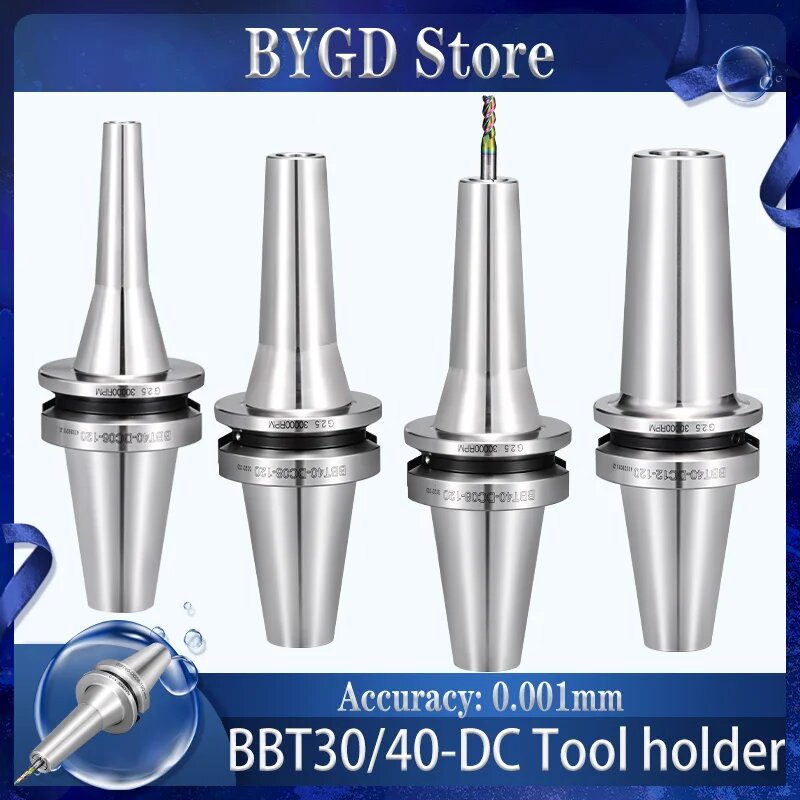 Высокоскоростная рама BYGD с высокой точностью 0001 мм BBT30 BBT40 SDC DC с зажимом SDC4 SDC6 SDC8 SDC12, рама BT - шпинделя с обратной тягой, фрезерная стабилизация. Часы DC04 DC06 DC08 CNC Tool holder, BBT30-DC06-90L